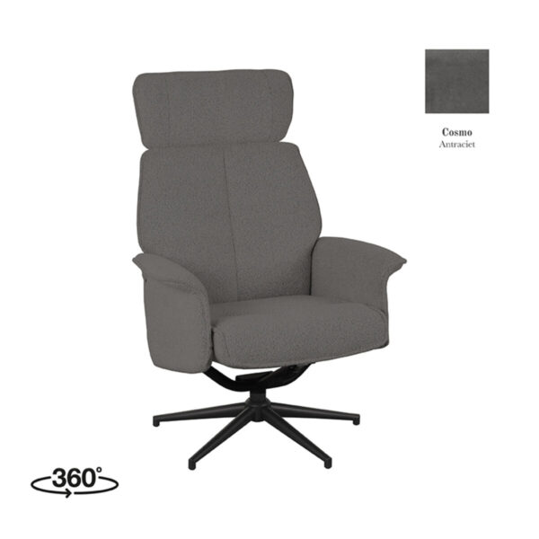 LABEL51 Fauteuil Verdal – Antraciet – Cosmo foto 1