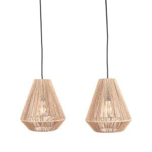 LABEL51 Hanglamp Ibiza - Naturel - Jute - 2-Lichts