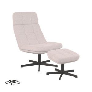 LABEL51 Fauteuil Alvar - Naturel - Boucle