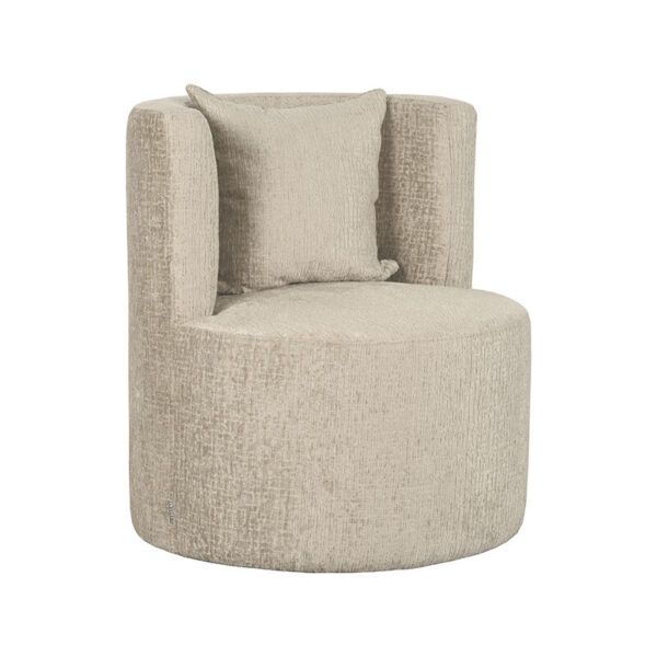 LABEL51 Fauteuil Evy – Beige – Fluweel foto 1