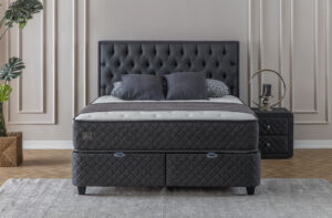 Boxspring met Opbergruimte - Monaco 160x200 Antraciet - Maison Interiors