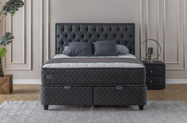 Boxspring met Opbergruimte – Monaco 160×200 Antraciet – Maison Interiors foto 1