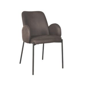 LABEL51 Eetkamerstoelen Jari - Antraciet - Microfiber