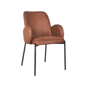 LABEL51 Eetkamerstoelen Jari - Cognac - Microfiber