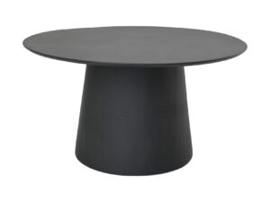 Ronde eettafel Drum - 120x120x77 - zwart - Mangohout