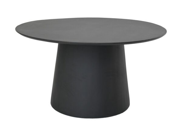 Ronde eettafel Drum – 120x120x77 – zwart – Mangohout foto 1