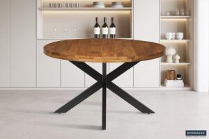 Tafel 'Maria' 130 cm Rond Mango hout (2c)