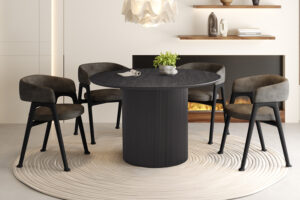 Tafel 'Lagos' 120 cm Rond Decor Donkerbruin  (2c)