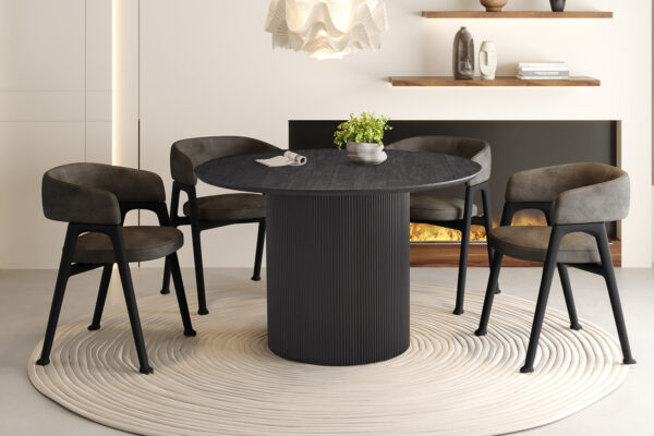 Tafel ‘Lagos’ 120 cm Rond Decor Donkerbruin  (2c) foto 1