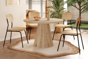 Tafel 'Tigo' 120 cm Rond Decor Oude eik (2c)