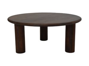 Salontafel rond  - 80x80x35 - bruin - Mangohout