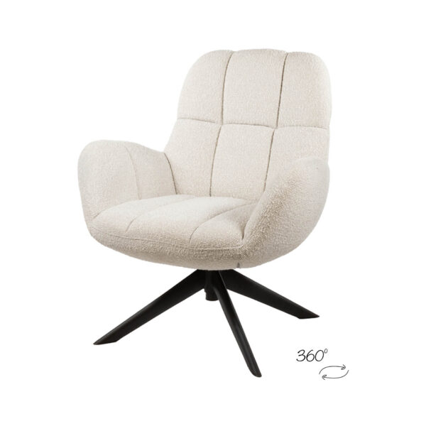 Elvis draaifauteuil 360 – Monet – Antracite 0252 foto 1