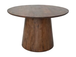 Ronde eettafel Drum - 140x140x77 - Bruin - Mangohout