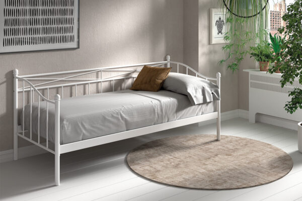 Bed ‘Sablo’ 90×200 met lattenbodem Wit (1c) foto 1