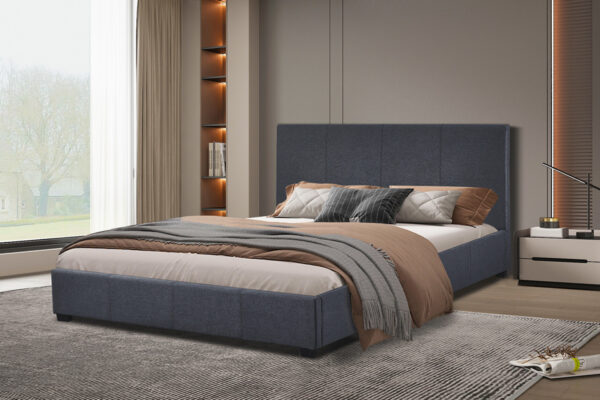 PROMO – Bed ‘Roma’ 160×200 met lattenbodem Grijs (2c) foto 1