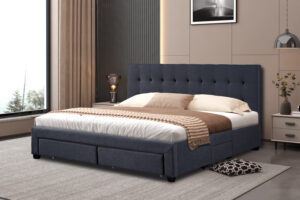 PROMO - Bed 'Matera' 160x200 met lattenbodem Grijs (3c)