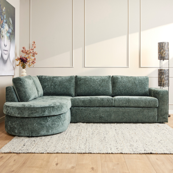 MySofa Alma | Green | Divan Links + 2,5 zits | 5 jaar garantie foto 1