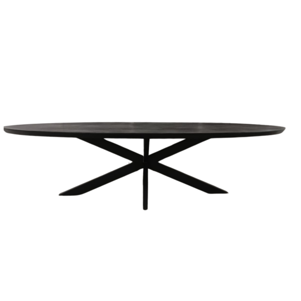 Eettafel Brandy Black | 210 cm | Ovaal foto 1