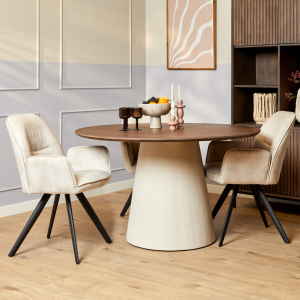 Eettafel Madison Walnut | 130 cm foto 1