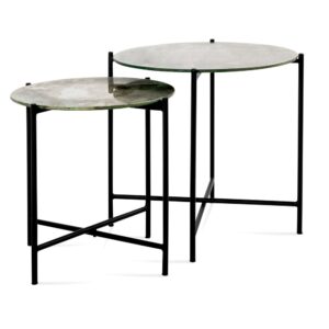 Glass & Iron Sidetable 49