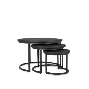 Coffee Table 3cm Top Black (Set of 3)