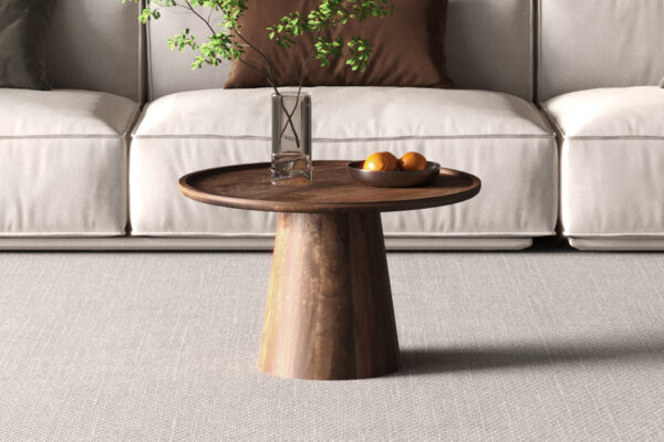 Salontafel ‘Jules’ 65×40 cm Rond Mango hout Lichtbruin (2c) foto 1