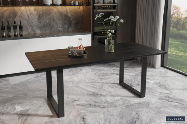 PROMO – Tafel ‘Nicola’ 200 cm Rechthoekig Mango hout zwart (2c) foto 1