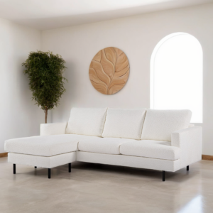 3 seater sofa CL L+R, fabric Abriamo, A920 natural