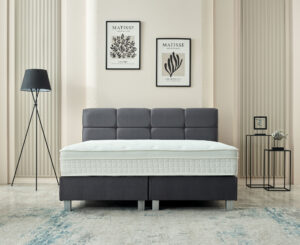 Boxspring Vida Velvet Antraciet 140x200