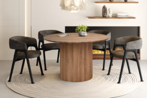 Tafel 'Lagos' 120 cm Rond Decor Oude eik (2c)