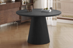 Tafel 'Miklos' 120 cm Rond Decor Donkerbruin  (2c)