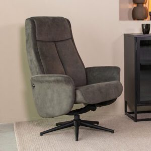 LABEL51 Fauteuil Bergen - Antraciet - Cosmo - Excl. Hocker