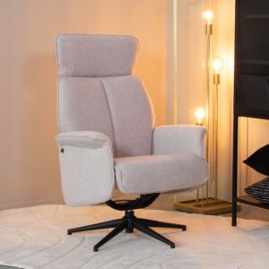 LABEL51 Fauteuil Verdal - Naturel - Boucle - Excl. Hocker