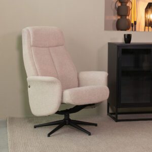 LABEL51 Fauteuil Bergen - Naturel - Boucle - Excl. Hocker