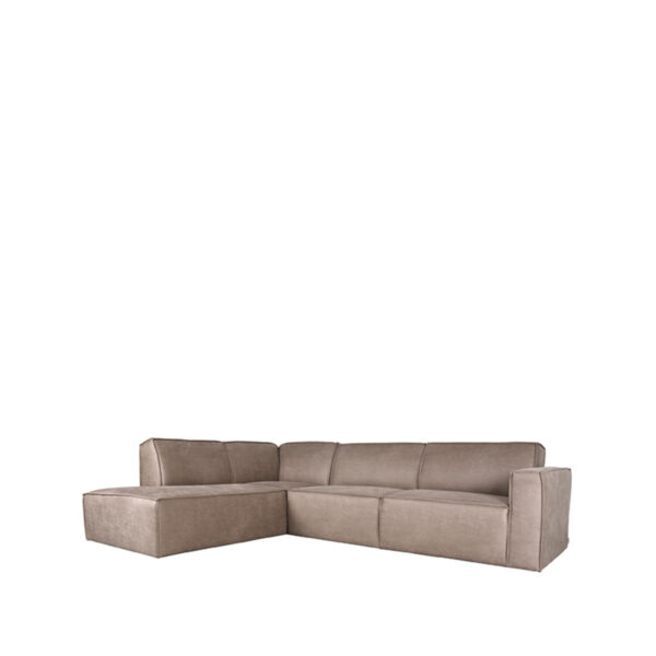 LABEL51 Hoekbank Kay – Taupe – Microfiber – Links foto 1