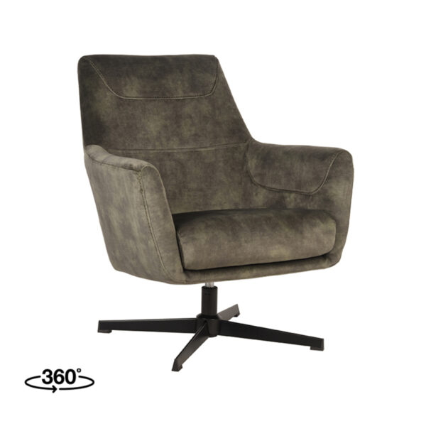 LABEL51 Fauteuil Toby – Hunter – Velours foto 1