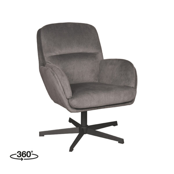 LABEL51 Fauteuil Moss – Antraciet – Cosmo foto 1