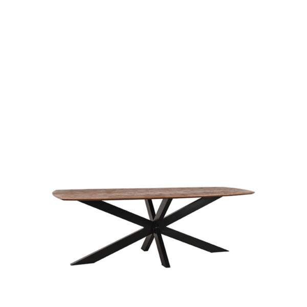 LABEL51 Eetkamertafel Zane – Espresso – Mangohout – 160×100 cm foto 1