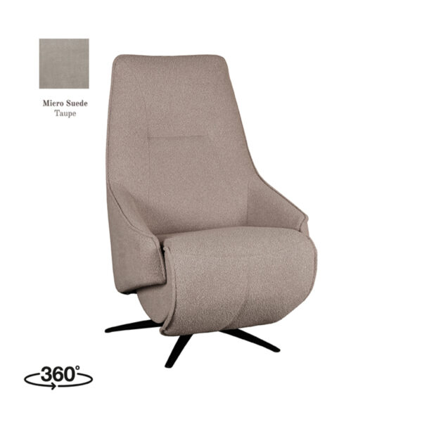 LABEL51 Fauteuil Odense – Taupe – Micro Suede foto 1