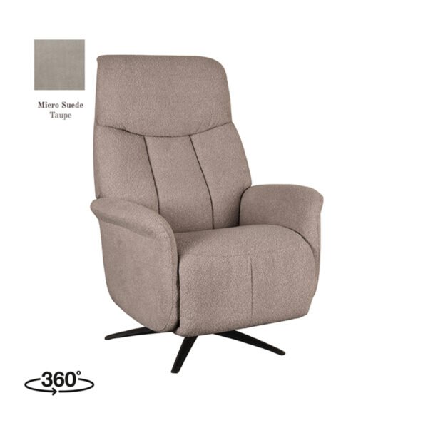 LABEL51 Fauteuil Oslo – Taupe – Micro Suede foto 1