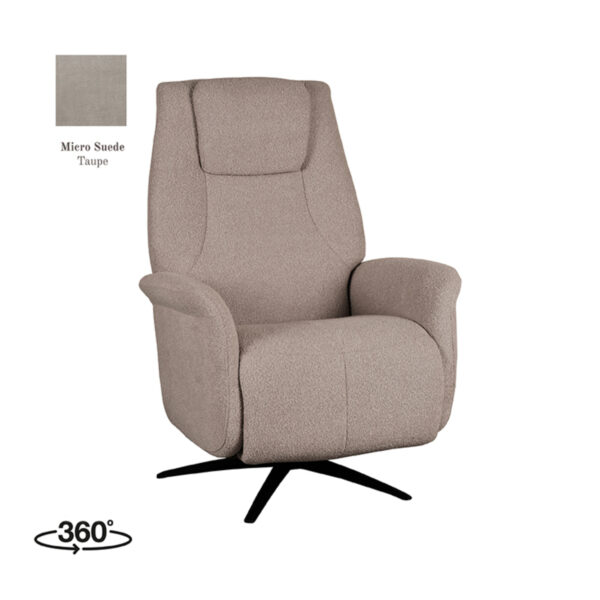 LABEL51 Fauteuil Stockholm – Taupe – Micro Suede foto 1