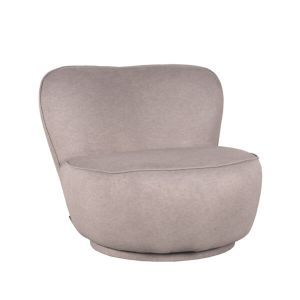 LABEL51 Fauteuil Bunny – Taupe – Microfiber foto 1