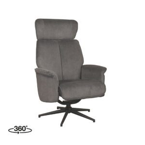 LABEL51 Fauteuil Verdal - Antraciet - Cosmo - Excl. Hocker