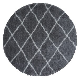 Vloerkleed Jeffie Grey Rond ø160 cm