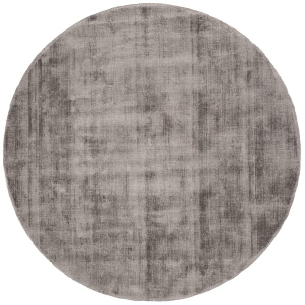 Karpet Viscose Rond Dark Grey ø200 cm foto 1