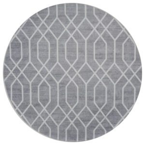 Vloerkleed Pattern Rond Grijs ø160 cm