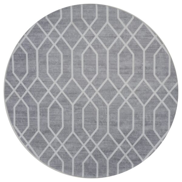 Vloerkleed Pattern Rond Grijs ø120 cm foto 1