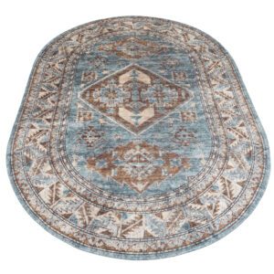 Vloerkleed Laria Blue 3 - Ovaal 160 x 230 cm