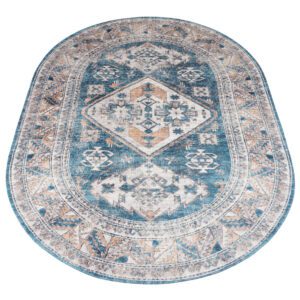 Vloerkleed Laria Blue 4 - Ovaal 200 x 290 cm