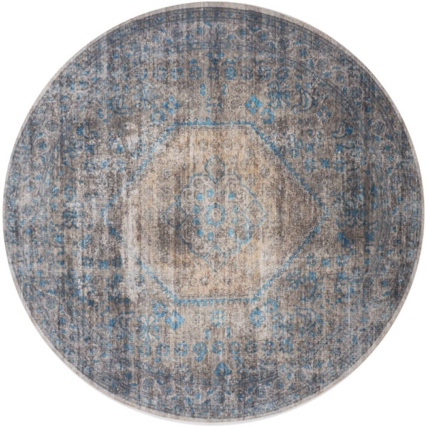 Vloerkleed Madel Rond Groen/Blauw ø120 cm foto 1